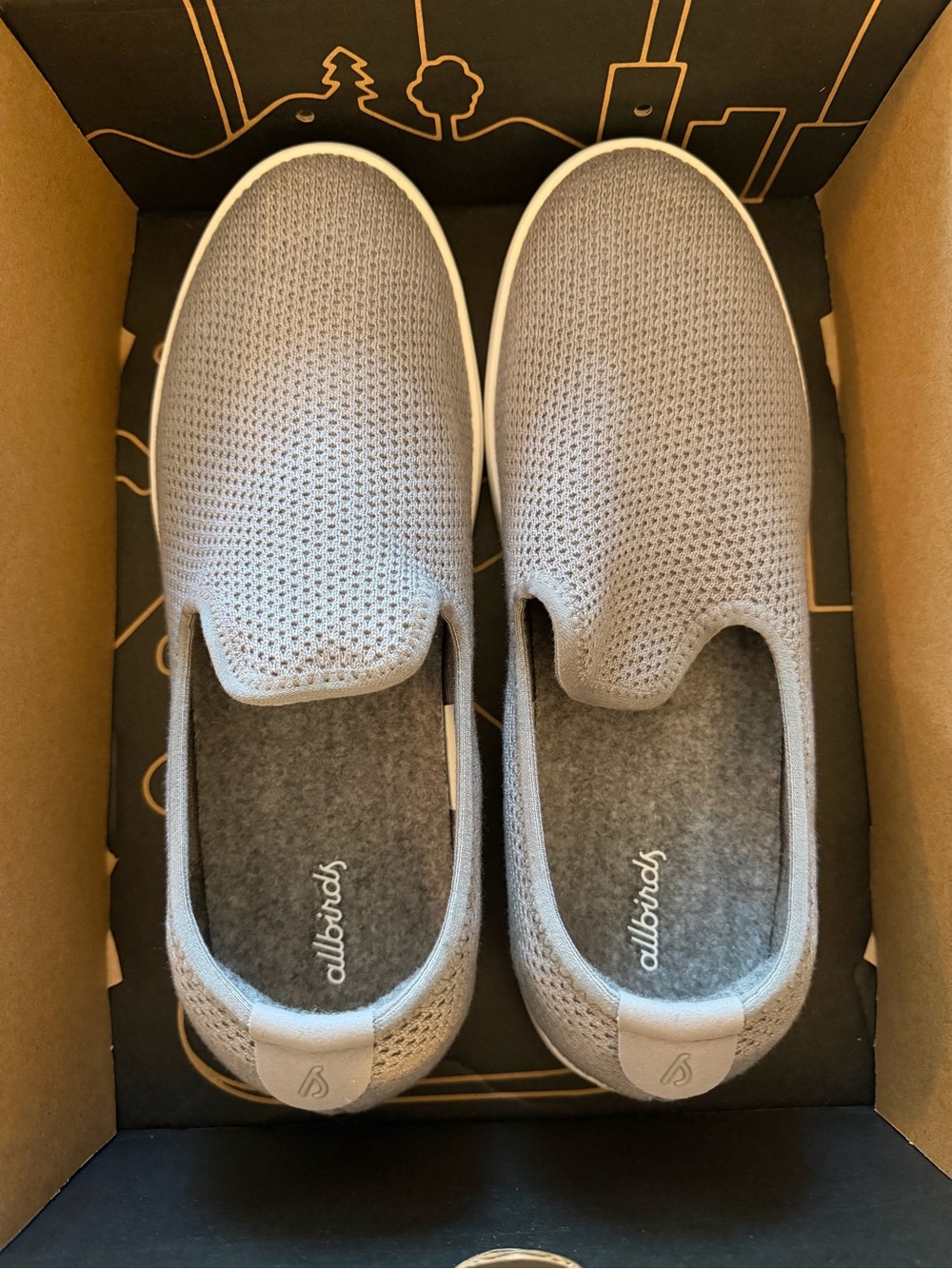 allbirds Women’s Slip-On Tree Loungers — Mist/White size 11